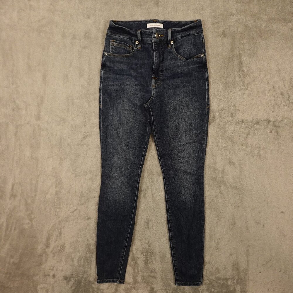 Good American Jeans Good Legs High Rise Skinny Women's Size 0 Blue‎ Stretch